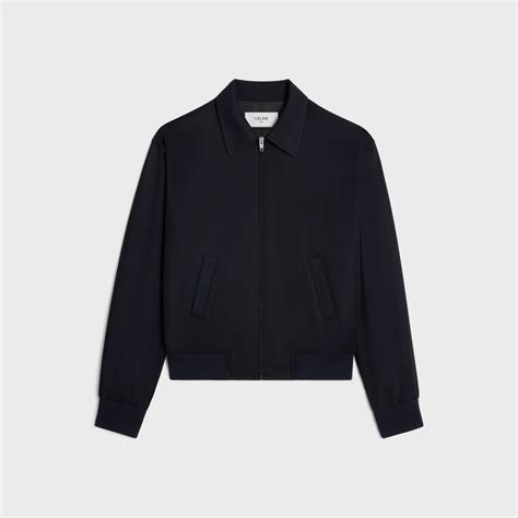 CELINE triomphe blouson jacket in rayon twill .